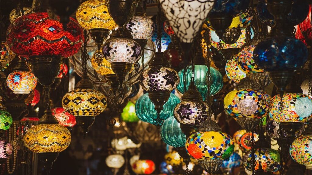 assorted color baubles on christmas tree