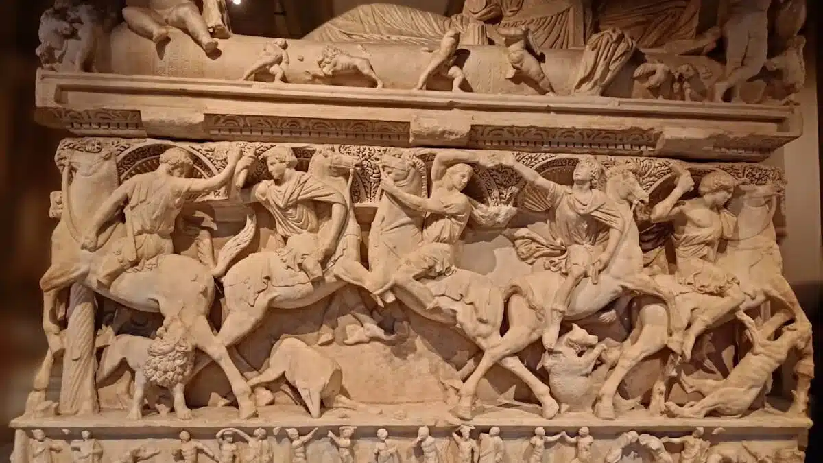 Top Museums You Must Visit Near Basilica Cistern a stone sculpture of a group of people riding horses