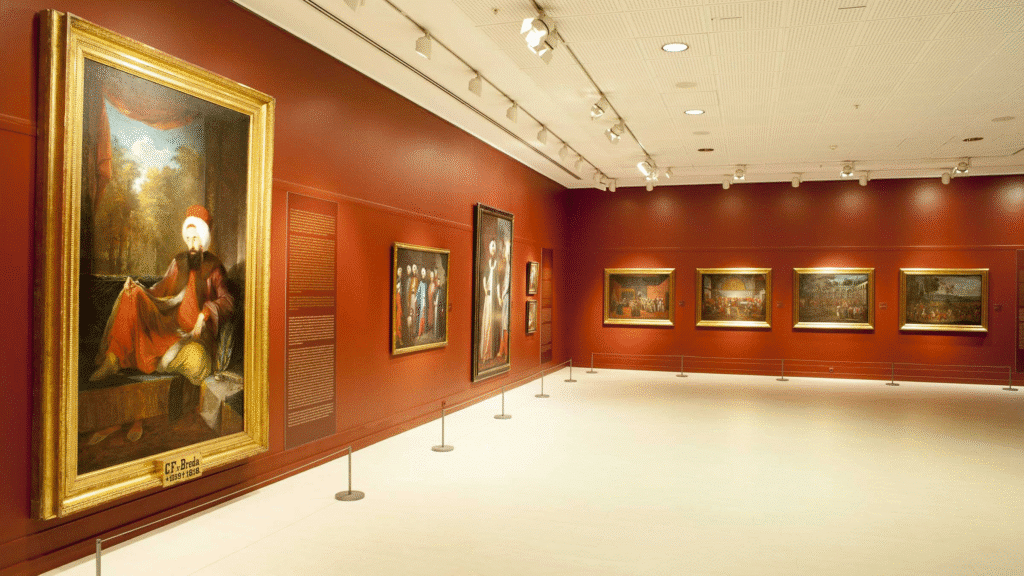 A painting from inside the Pera Museum.