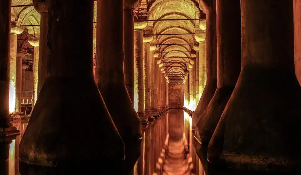 cistern, istanbul, basilica cistern, architecture, water, nature, turkey