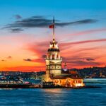 Best Time to Visit Istanbul - Maiden's Tower in Istanbul at sunset