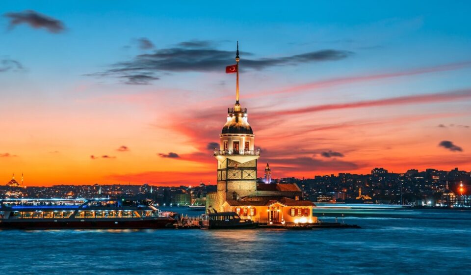 Best Time to Visit Istanbul - Maiden's Tower in Istanbul at sunset