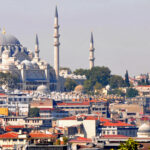 Istanbul skyline and currency concept