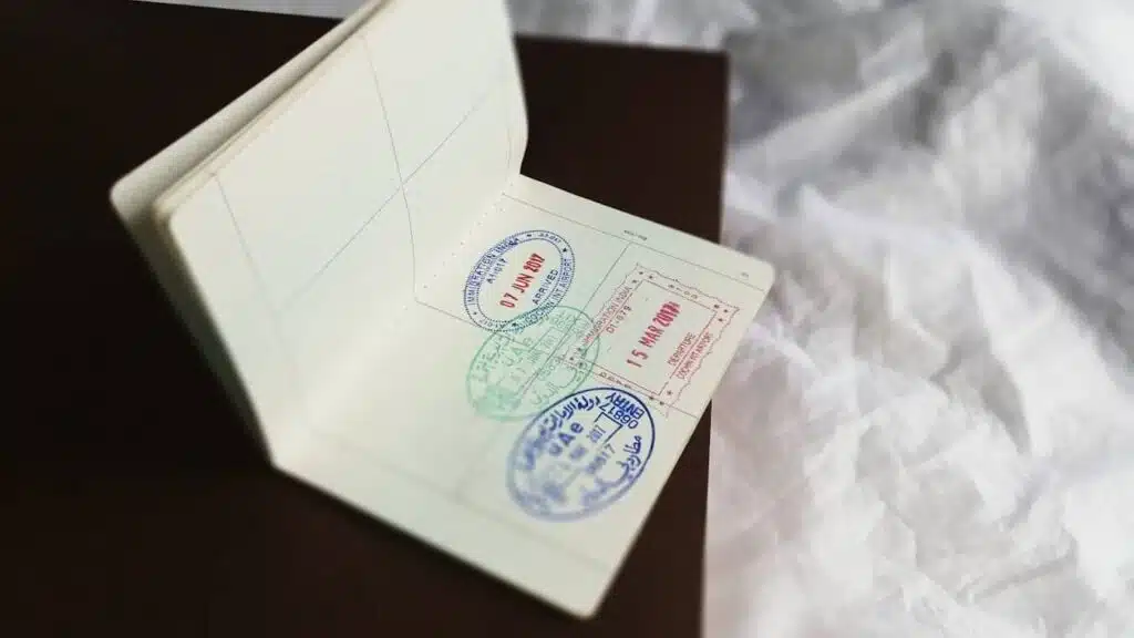 a close up of a piece of paper with stamps on it