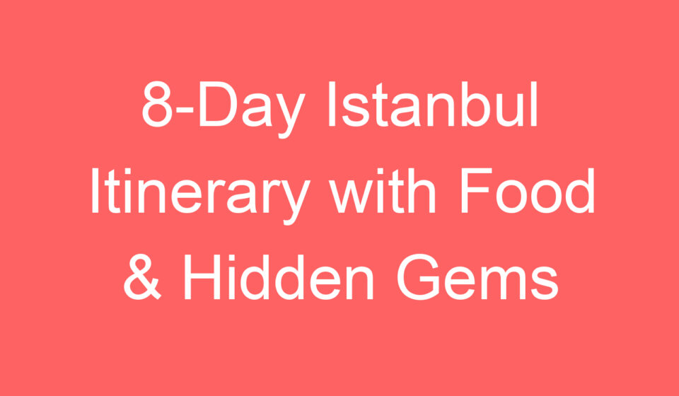 8 day istanbul itinerary with food hidden gems 118861