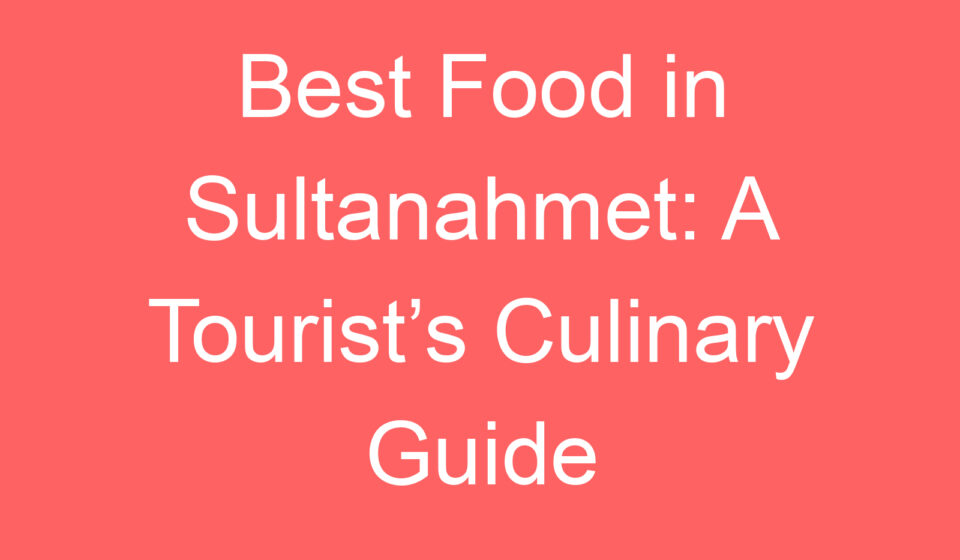 best food in sultanahmet a tourists culinary guide 119764