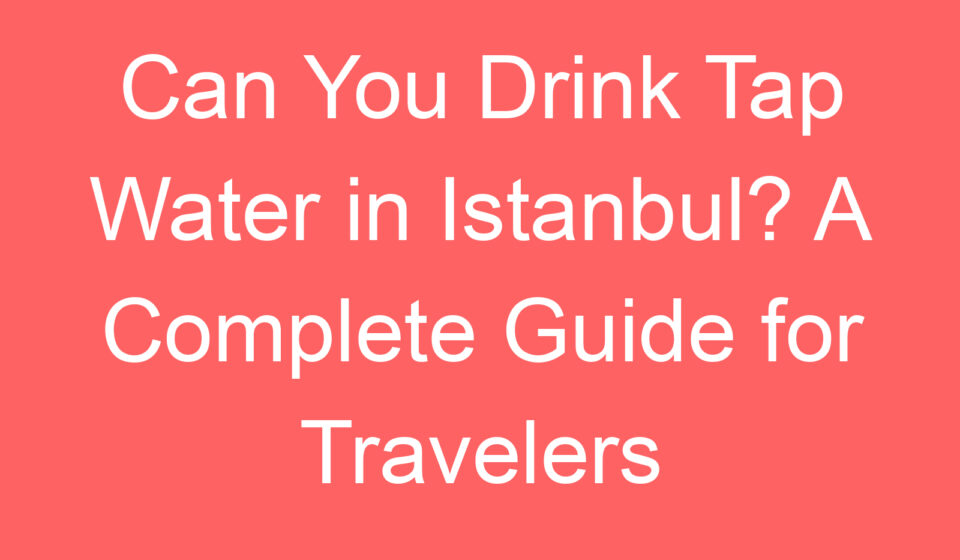 can you drink tap water in istanbul a complete guide for travelers 127873