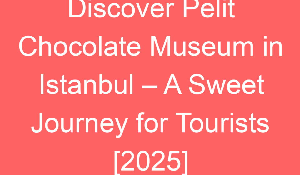 discover pelit chocolate museum in istanbul a sweet journey for tourists 2025 80375