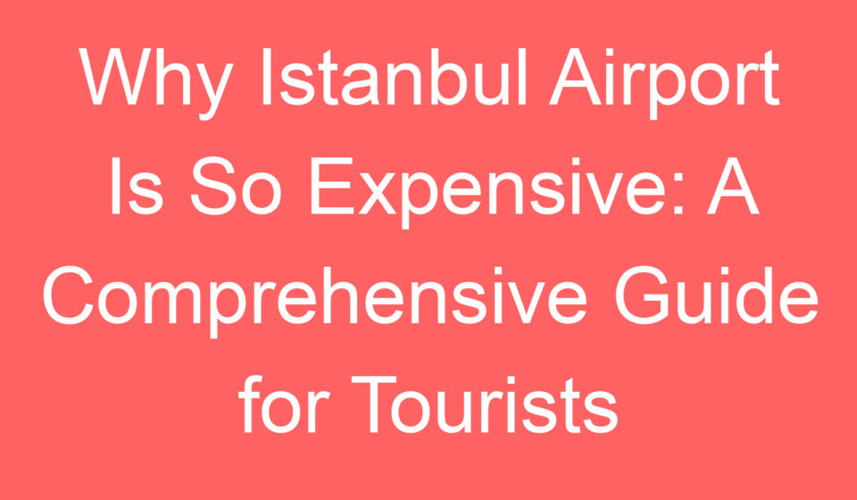 why istanbul airport is so expensive a comprehensive guide for tourists 88490