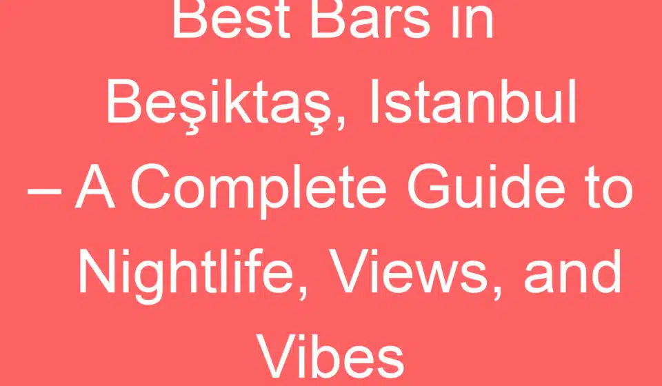 best bars in besiktas istanbul a complete guide to nightlife views and vibes 228118