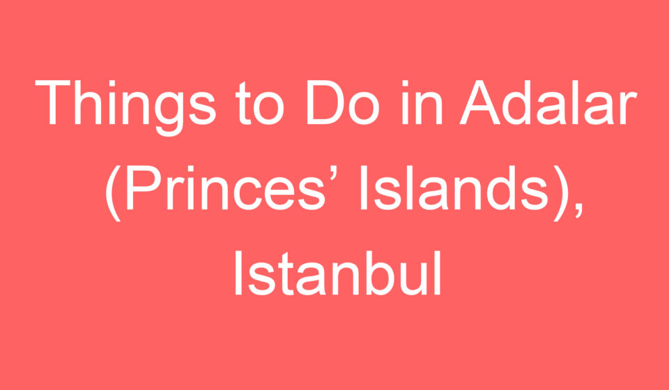 things to do in adalar princes islands istanbul 239085