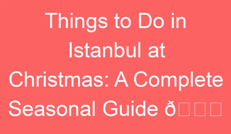 things to do in istanbul at christmas a complete seasonal guide f09f8e85 239082