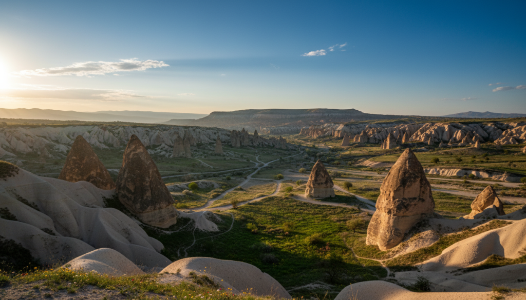 O se vaaiga matagofie o vanu o Kapatokia o loʻo faʻaalia ai ona fausaga papa lauiloa. I le pito i luma, o mauga e tafe mālie ma ni asuasu faʻataulāitu e tulaga ese ona foliga e tulaʻi mai i luga o le eleele, o latou foliga matagofie e faʻamalamalamaina e le malamalama auro vaivai o le la o le taeao po. O le eleele ogatotonu o loʻo i ai se fasi mutia lanumeamata olaola e tumu i fugālaau vao, e tau atu i vanu o loʻo faʻaloaloa atu, e faʻaalia ai se fesoʻotaʻiga lavelave o auala feliuliuaʻi. I le pito i tua, o se vaaiga matagofie o papa maualuluga ma fausaga papa e fausia ai se eseesega mataʻina e faʻasaga i le lagi lanumoana manino. O le vaaiga e puʻeina ai se lagona o le filemu ma le ofo, e valaʻaulia ai tagata matamata e suʻesuʻe lenei nofoaga matagofie. O le ata ua fatuina i se tioata lautele e faʻamamafa ai le lautele, ua faʻaalia i le 8k resolution ma moli tifaga e faʻamamafa ai faʻamatalaga mauoa ma mamanu o le laufanua. O se vaaiga matagofie o vanu o Kapatokia o loʻo faʻaalia ai ona fausaga papa lauiloa. I le pito i luma, o mauga e tafe mālie ma ni asuasu faʻataulāitu e tulaga ese ona foliga e tulaʻi mai i luga o le eleele, o latou foliga matagofie e faʻamalamalamaina e le malamalama auro vaivai o le la o le taeao po. O le eleele ogatotonu o loʻo i ai se fasi mutia lanumeamata olaola e tumu i fugālaau vao, e tau atu i vanu o loʻo faʻaloaloa atu, e faʻaalia ai se fesoʻotaʻiga lavelave o auala feliuliuaʻi. I le pito i tua, o se vaaiga matagofie o papa maualuluga ma fausaga papa e fausia ai se eseesega mataʻina e faʻasaga i le lagi lanumoana manino. O le vaaiga e puʻeina ai se lagona o le filemu ma le ofo, e valaʻaulia ai tagata matamata e suʻesuʻe lenei nofoaga matagofie. O le ata ua fatuina i se tioata lautele e faʻamamafa ai le lautele, ua faʻaalia i le 8k resolution ma moli tifaga e faʻamamafa ai faʻamatalaga mauoa ma mamanu o le laufanua.