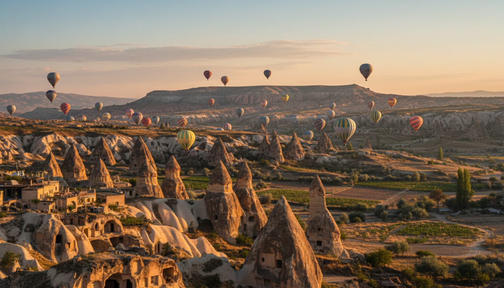 O se vaaiga matagofie o taulaga ma nuʻu masani o Kapatokia, e faʻaalia ai le fausaga tulaga ese o papa ma alāvai faʻataulāitu i le pito i luma, e faʻaalia ai faʻamatalaga lavelave o foliga vaaia o maa. I le ogatotonu o le eleele, e alu aʻe paluni ea vevela i le lagi o le taeao, ma lafoaʻi ai ni ata felanulanuaʻi i luga o le laufanua i lalo. O le talaaga e faʻaalia ai mauga ma vanu mamao i lalo o le susulu mālū ma le mafanafana o le la, ma fatuina ai se siosiomaga faʻafeiloaʻi. Puʻeina le uiga o le oso aʻe o le la filemu, faʻatasi ai ma le malamalama auro o loʻo faʻamalamalamaina ai taualuga o le taulaga ma togālaau faʻasitepu. Faaaoga se tioata lautele e faʻaleleia atili ai le loloto, faʻatasi ai ma le taulaʻi atu i mamanu auiliili ma lanu felanulanuaʻi. O le lagona e faʻaalia ai se lagona o le toʻafilemu ma le ofo, e faʻamamafaina ai le tofi faʻaleaganuʻu mauoa o Kapatokia. 8k iugafono, sitaili ata mata, moli tifaga. O se vaaiga matagofie o taulaga ma nuʻu masani o Kapatokia, e faʻaalia ai le fausaga tulaga ese o papa ma alāvai faʻataulāitu i le pito i luma, e faʻaalia ai faʻamatalaga lavelave o foliga vaaia o maa. I le ogatotonu o le eleele, e alu aʻe paluni ea vevela i le lagi o le taeao, ma lafoaʻi ai ni ata felanulanuaʻi i luga o le laufanua i lalo. O le talaaga e faʻaalia ai mauga ma vanu mamao i lalo o le susulu mālū ma le mafanafana o le la, ma fatuina ai se siosiomaga faʻafeiloaʻi. Puʻeina le uiga o le oso aʻe o le la filemu, faʻatasi ai ma le malamalama auro o loʻo faʻamalamalamaina ai taualuga o le taulaga ma togālaau faʻasitepu. Faaaoga se tioata lautele e faʻaleleia atili ai le loloto, faʻatasi ai ma le taulaʻi atu i mamanu auiliili ma lanu felanulanuaʻi. O le lagona e faʻaalia ai se lagona o le toʻafilemu ma le ofo, e faʻamamafaina ai le tofi faʻaleaganuʻu mauoa o Kapatokia. 8k iugafono, sitaili ata mata, moli tifaga.