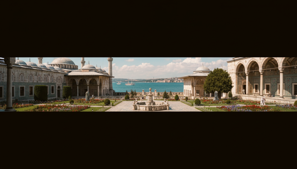 O se vaaiga lautele o le Maota o Topkapi, o loʻo faʻaalia ai lona fausaga faigata o Ottoman ma ni dome tetele ma minaret maualuluga. I le pito i luma, o togālaau lanumeamata matagofie ma fugālaau felanulanuaʻi e feteenai ma galuega maa auiliili o le maota. O le vaega ogatotonu o loʻo i ai ni taila teuteu ma ni poutū teuteu, e puʻeina ai elemene matagofie o le falemataʻaga. I le pito i tua, o le vai lanumoana o le Bosphorus e susulu i lalo o le lagi susulu. O le moli e pei o se ata tifaga, e faʻamamafa ai foliga ma lanu o le fausaga aʻo faʻaalia ai ni ata malu e faʻaleleia atili ai le loloto. O le siosiomaga lautele e filemu ma mamalu, e faʻaosofia ai se lagona o le talafaasolopito ma le aganuʻu, e valaʻaulia ai tagata matamata e suʻesuʻe le talafaasolopito o le maota. O le ata ua faʻaalia i le 8k resolution mo le manino mataʻina. O se vaaiga lautele o le Maota o Topkapi, o loʻo faʻaalia ai lona fausaga faigata o Ottoman ma ni dome tetele ma minaret maualuluga. I le pito i luma, o togālaau lanumeamata matagofie ma fugālaau felanulanuaʻi e feteenai ma galuega maa auiliili o le maota. O le vaega ogatotonu o loʻo i ai ni taila teuteu ma ni poutū teuteu, e puʻeina ai elemene matagofie o le falemataʻaga. I le pito i tua, o le vai lanumoana o le Bosphorus e susulu i lalo o le lagi susulu. O le moli e pei o se ata tifaga, e faʻamamafa ai foliga ma lanu o le fausaga aʻo faʻaalia ai ni ata malu e faʻaleleia atili ai le loloto. O le siosiomaga lautele e filemu ma mamalu, e faʻaosofia ai se lagona o le talafaasolopito ma le aganuʻu, e valaʻaulia ai tagata matamata e suʻesuʻe le talafaasolopito o le maota. O le ata ua faʻaalia i le 8k resolution mo le manino mataʻina.