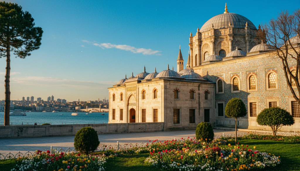 O se vaaiga matagofie i fafo o le Maota o Topkapi, o loʻo faʻaalia ai lona fausaga tulaga ese o le Ottoman faʻatasi ai ma galuega faʻapipiʻi lavelave ma togālaau matagofie i le pito i luma. O le la e susulu mai ai se malamalama auro mafanafana, ma fatuina ai ni ata mataʻina i luga o auala maʻa teuteu. I le ogatotonu o le eleele, o se vaaiga lautele e faʻaalia ai domes ma olo lauiloa o le maota o loʻo faʻatulagaina i luga o se lagi lanumoana manino. O laʻau o loʻo siomia ai ma togalaau fugalaʻau olaola e faʻaopoopoina ai se paʻi o le lanumeamata, e faʻaleleia atili ai le siosiomaga filemu. I tua atu, o le Bosphorus Strait e susulu, e faʻamamafa ai le taua faʻasolopito o le maota ma le tulaga tutotonu i Istanbul. O lenei ata auiliili e puʻeina ai le matagofie ma le mamalu o le Maota o Topkapi, ma valaʻaulia ai tagata matamata e suʻesuʻe lona tofi faʻaleaganuʻu mauoa. Puʻeina i moli tifaga i le 8k resolution mo ni mamanu manino ma loloto. O se vaaiga matagofie i fafo o le Maota o Topkapi, o loʻo faʻaalia ai lona fausaga tulaga ese o le Ottoman faʻatasi ai ma galuega faʻapipiʻi lavelave ma togālaau matagofie i le pito i luma. O le la e susulu mai ai se malamalama auro mafanafana, ma fatuina ai ni ata mataʻina i luga o auala maʻa teuteu. I le ogatotonu o le eleele, o se vaaiga lautele e faʻaalia ai domes ma olo lauiloa o le maota o loʻo faʻatulagaina i luga o se lagi lanumoana manino. O laʻau o loʻo siomia ai ma togalaau fugalaʻau olaola e faʻaopoopoina ai se paʻi o le lanumeamata, e faʻaleleia atili ai le siosiomaga filemu. I tua atu, o le Bosphorus Strait e susulu, e faʻamamafa ai le taua faʻasolopito o le maota ma le tulaga tutotonu i Istanbul. O lenei ata auiliili e puʻeina ai le matagofie ma le mamalu o le Maota o Topkapi, ma valaʻaulia ai tagata matamata e suʻesuʻe lona tofi faʻaleaganuʻu mauoa. Puʻeina i moli tifaga i le 8k resolution mo ni mamanu manino ma loloto.